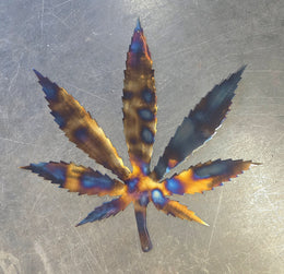 Cannabis Leaf Metal Wall Art