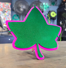 Green and pink leaf hitch cover by Elite Metalworking