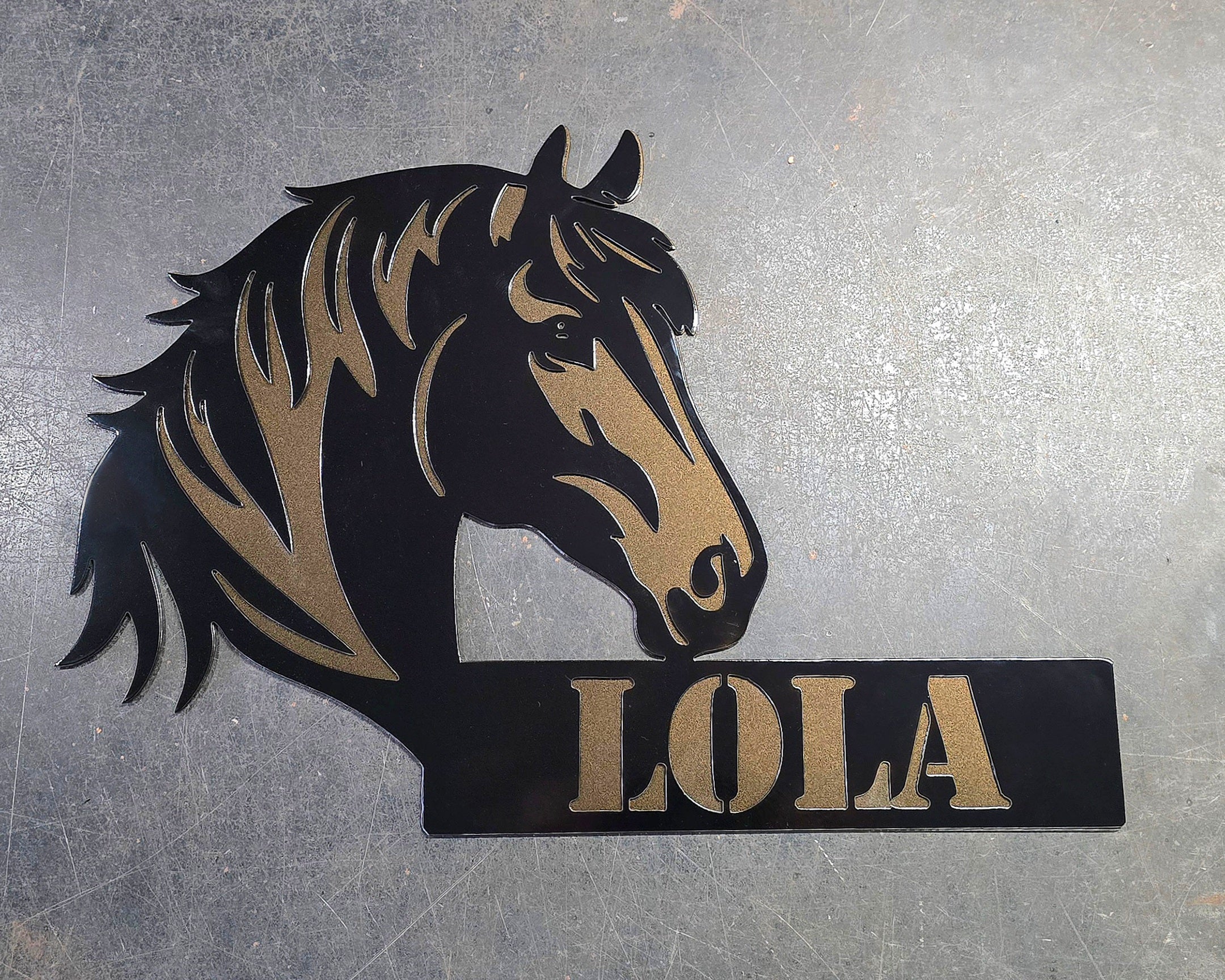 Gloss Black & Brown Metallic