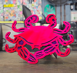 Blue Crab Metal Hitch Cover