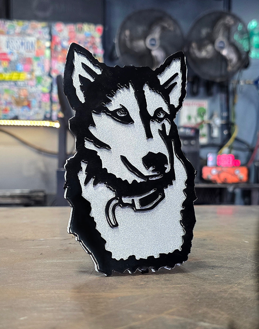 Gloss Black & Silver Metallic