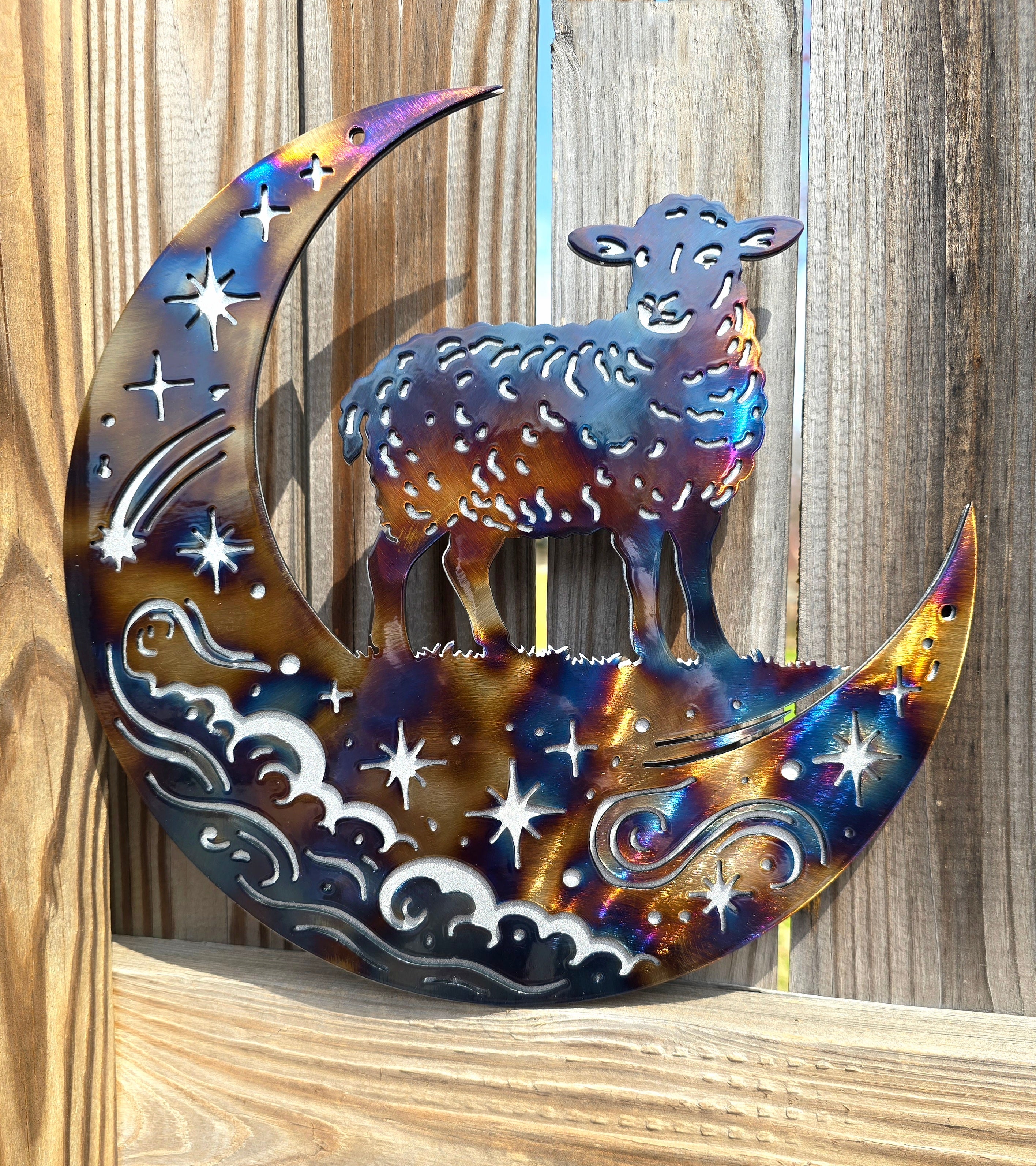 Cosmic Sheep Metal Wall Art