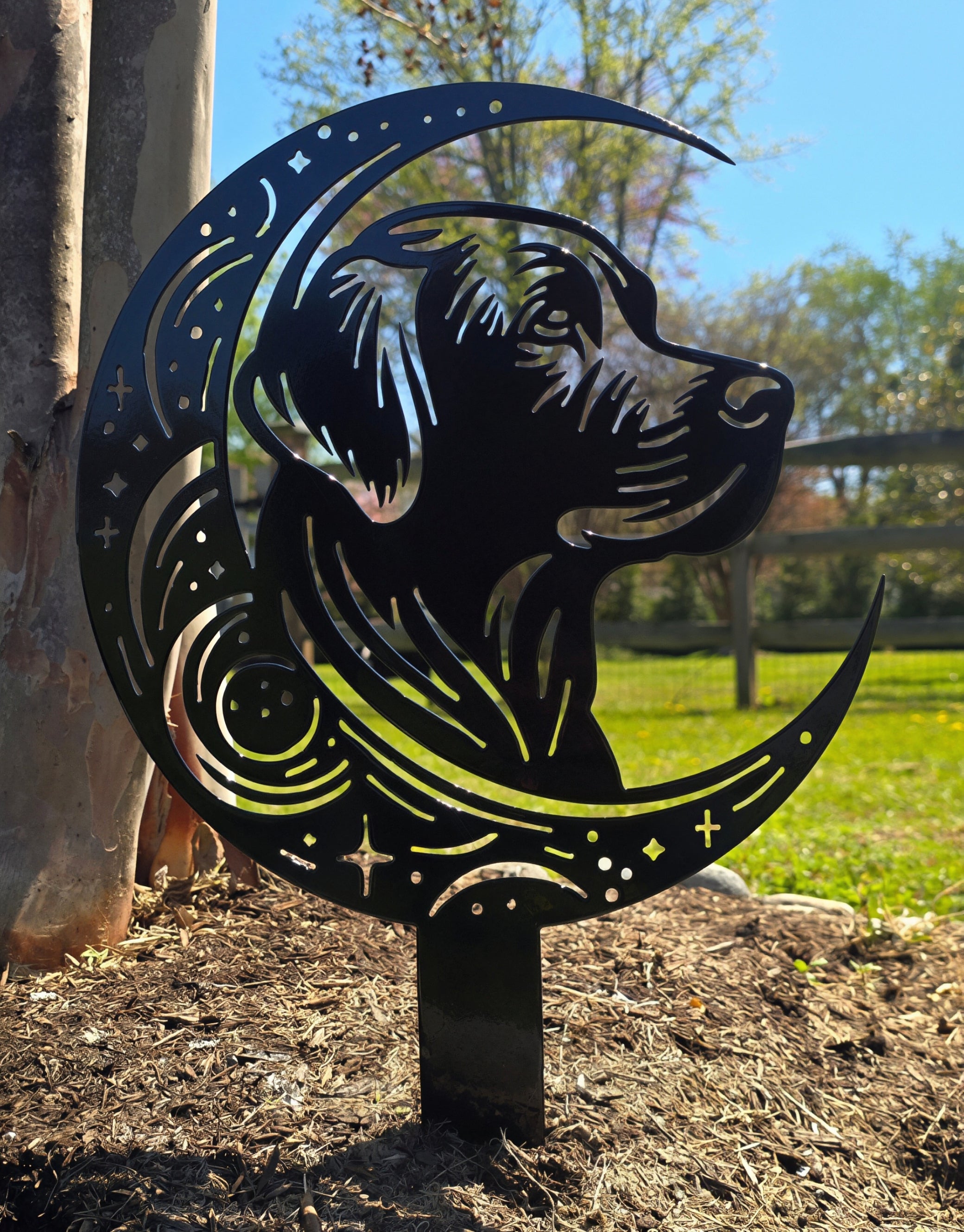 Dogs On The Moon – Labrador Retriever Garden Stake