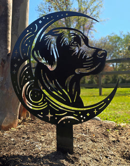 Labrador Retriever Moon Garden Stake