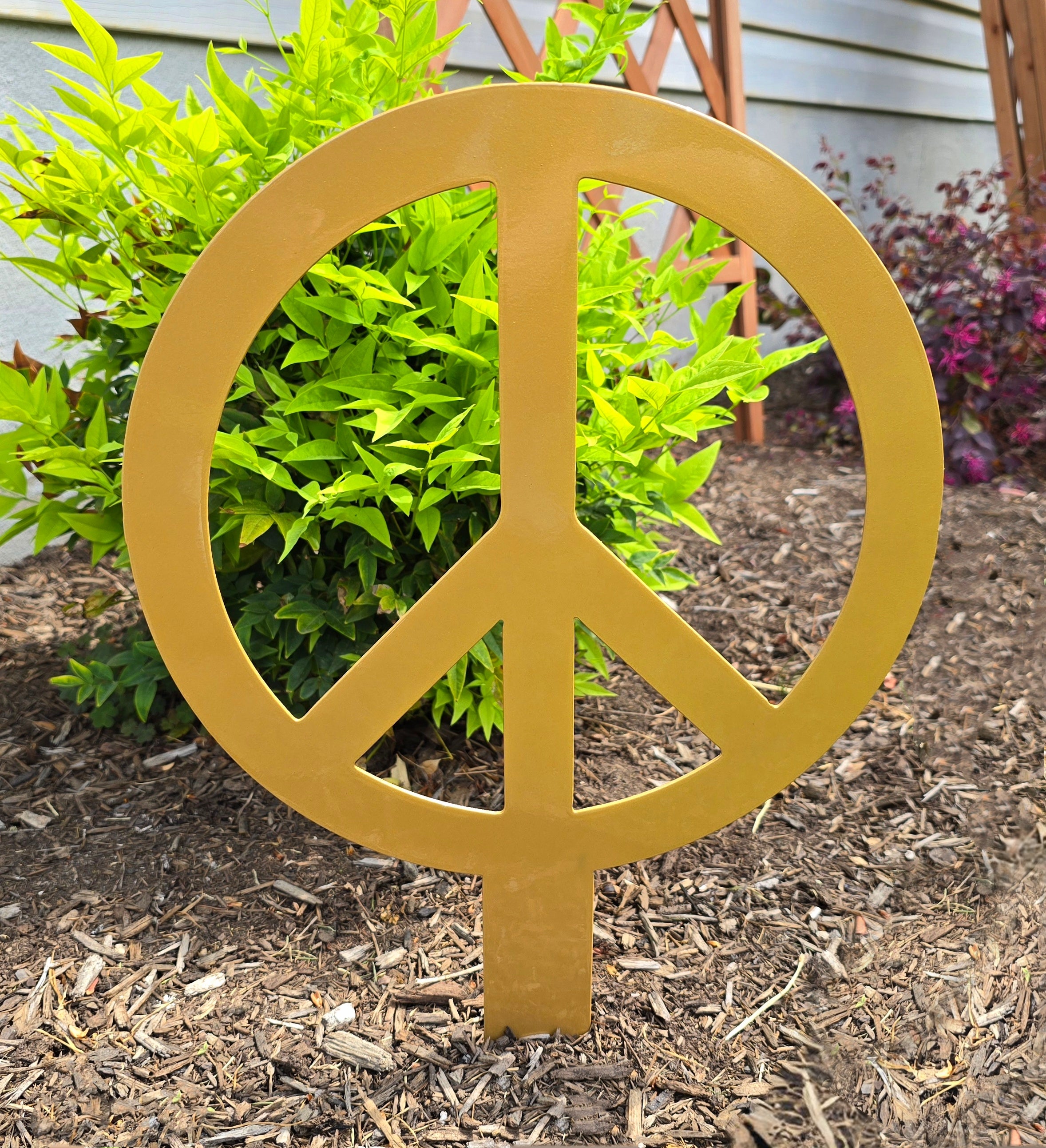 Peace Sign Garden Stake