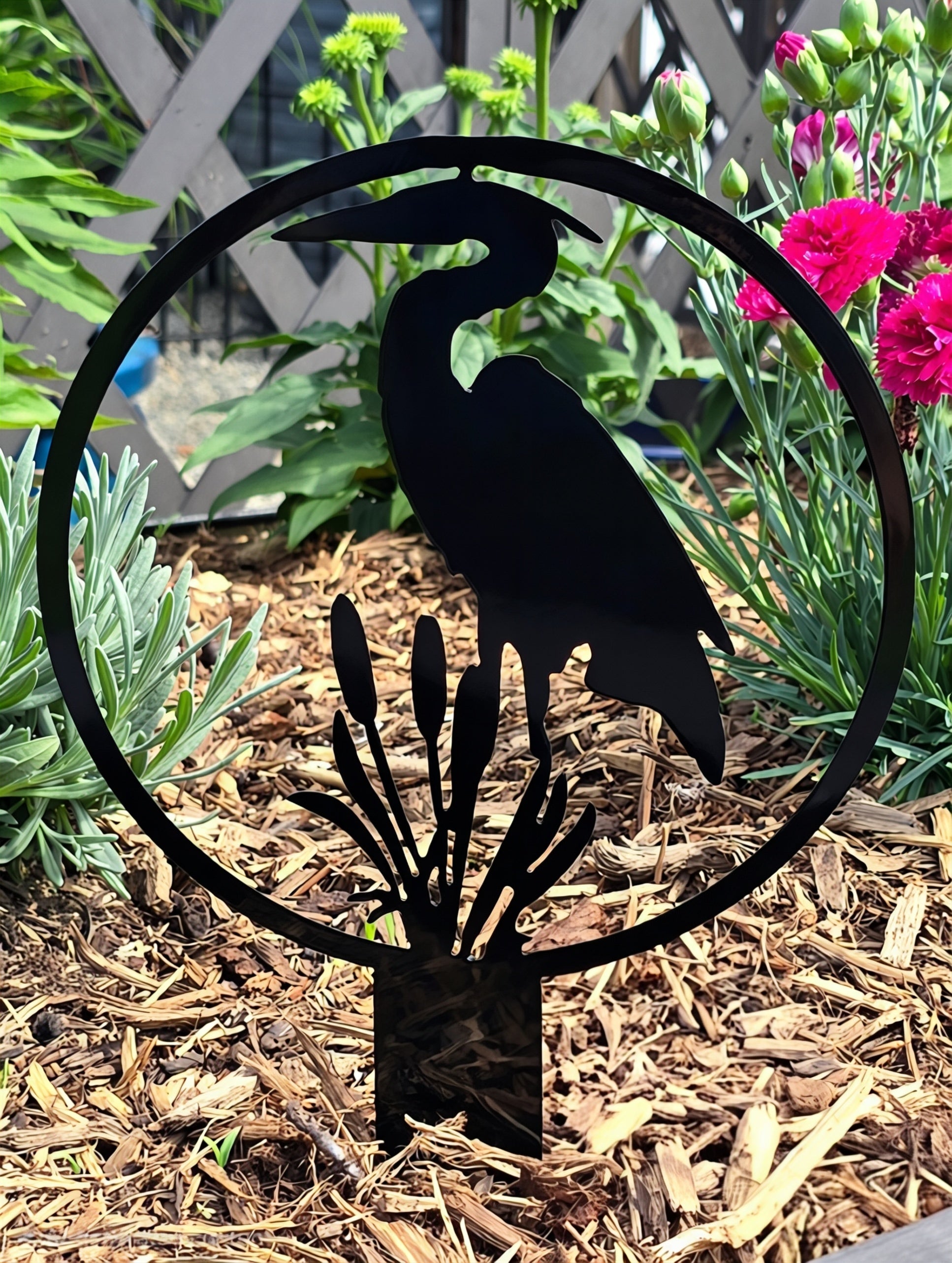 Blue Heron Garden Stake #1