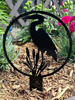 Blue Heron Garden Stake