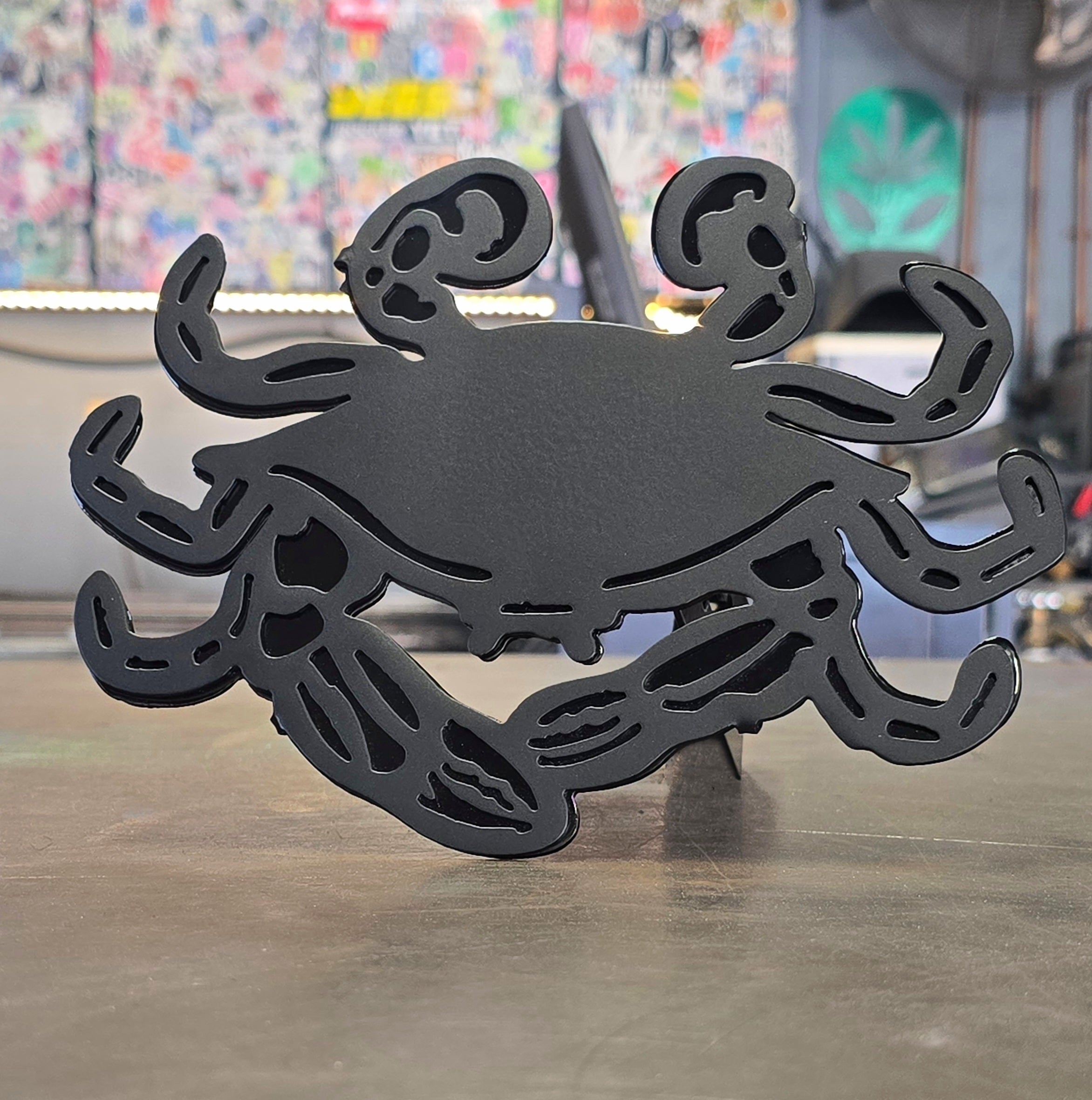 Blue Crab Metal Hitch Cover #1
