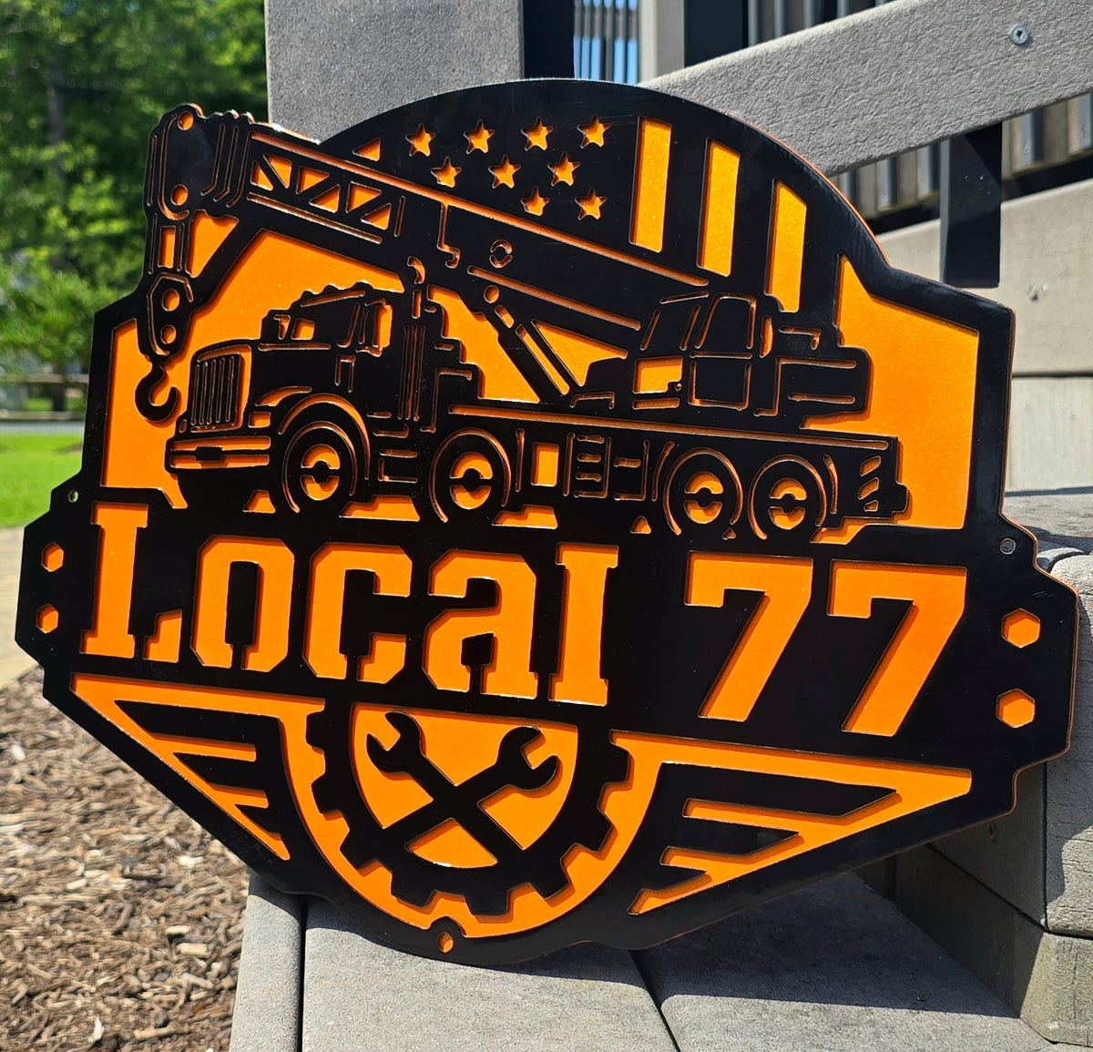 Crane Operator Metal Wall Art