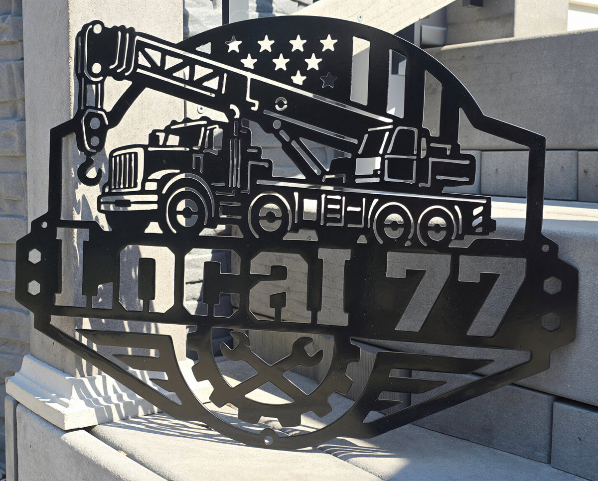 Crane Operator Metal Wall Art
