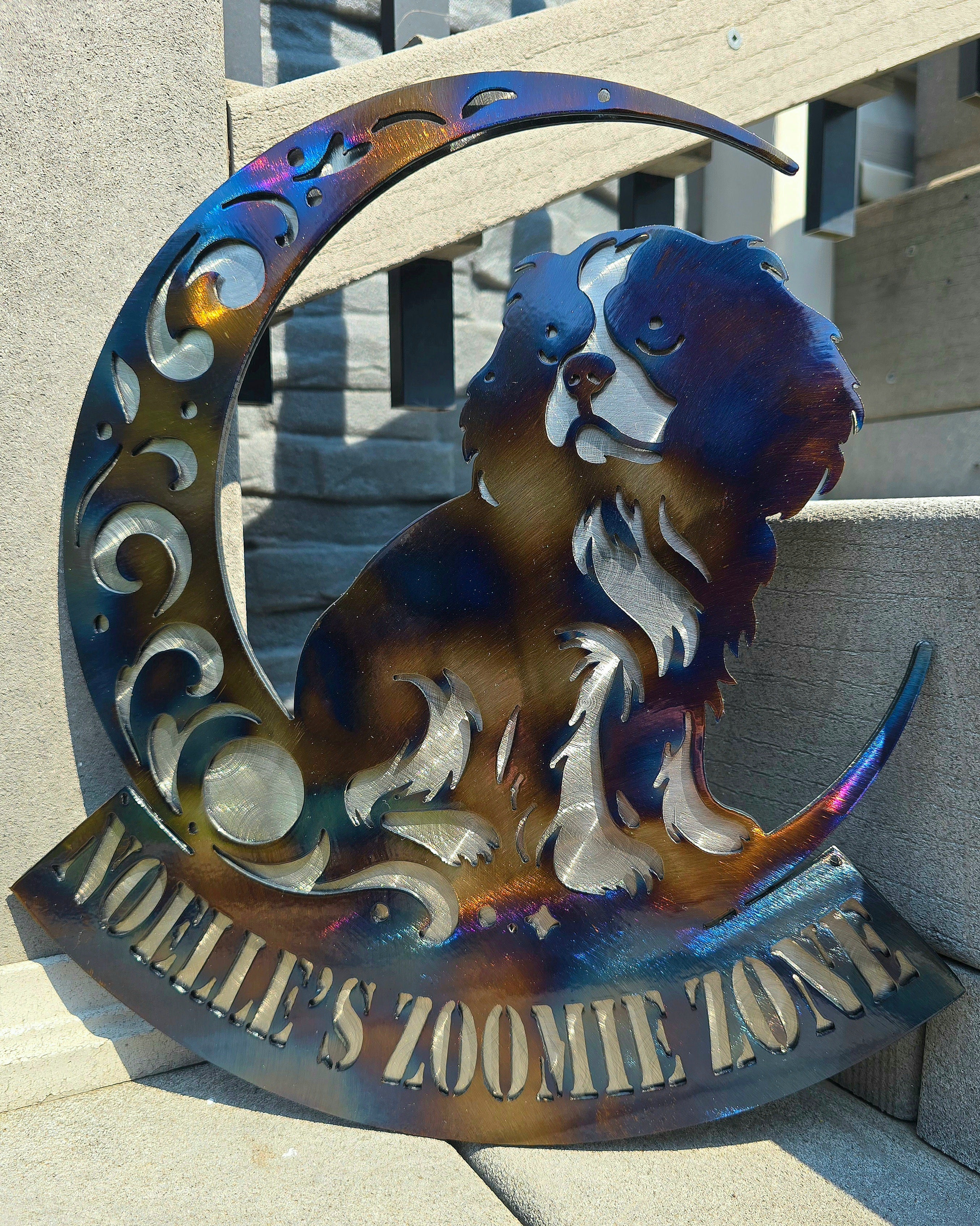 Dogs On The Moon – Cavalier King Charles Metal Wall Art