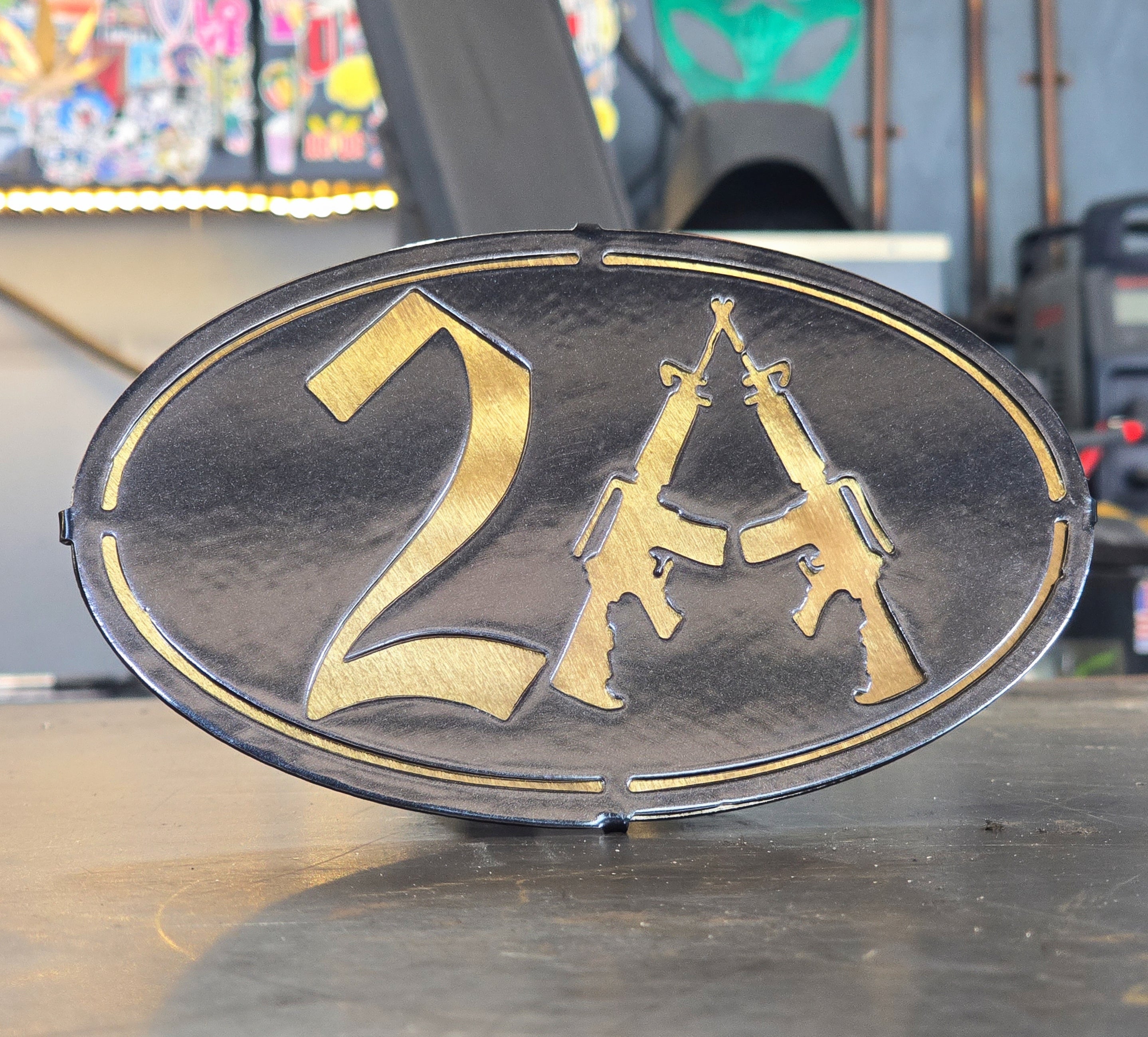 Second Amendment Metal Hitch Cover
