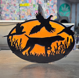 German Shorthaired Pointer Pheasant Hunting Metal Hitch Cover