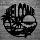 Beach 'Welcome" Sign
