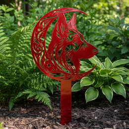 Belgian Malinois Moon Garden Stake
