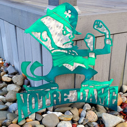 Powder coated sports team metal artwork by Elite Metalworking