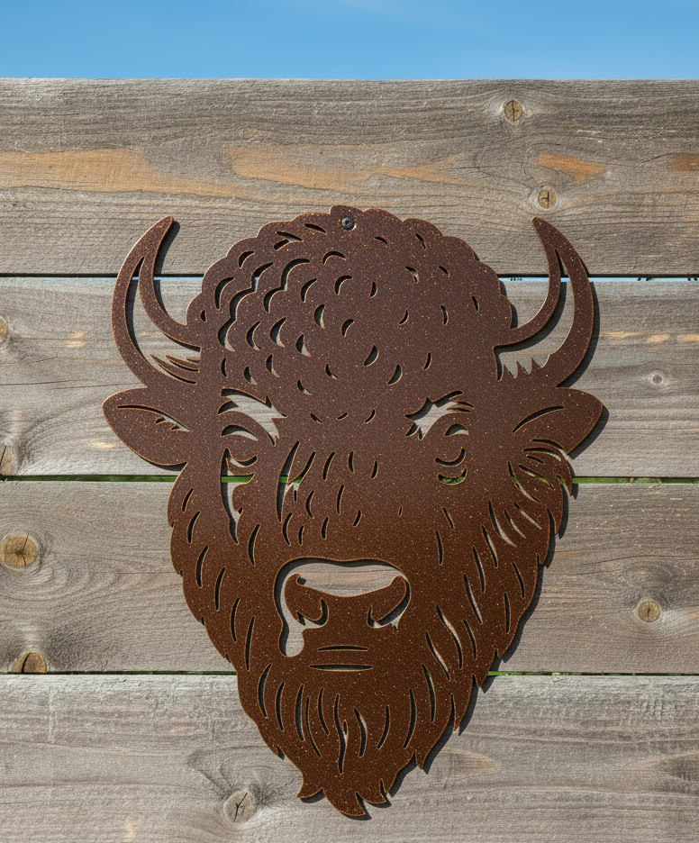 Bison Metal Art
