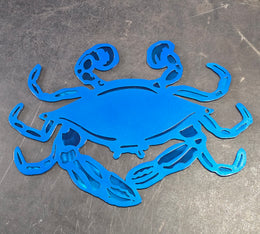 Blue Crab Metal Wall Art