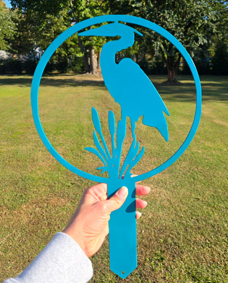 Blue Heron Yard Metal Art (Clearance Special)