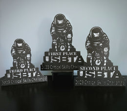 Bomb technician competition trophies by Elite Metalworking