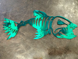 Fish Skeleton Metal Wall Art