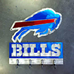 Powder coated sports team metal artwork by Elite Metalworking