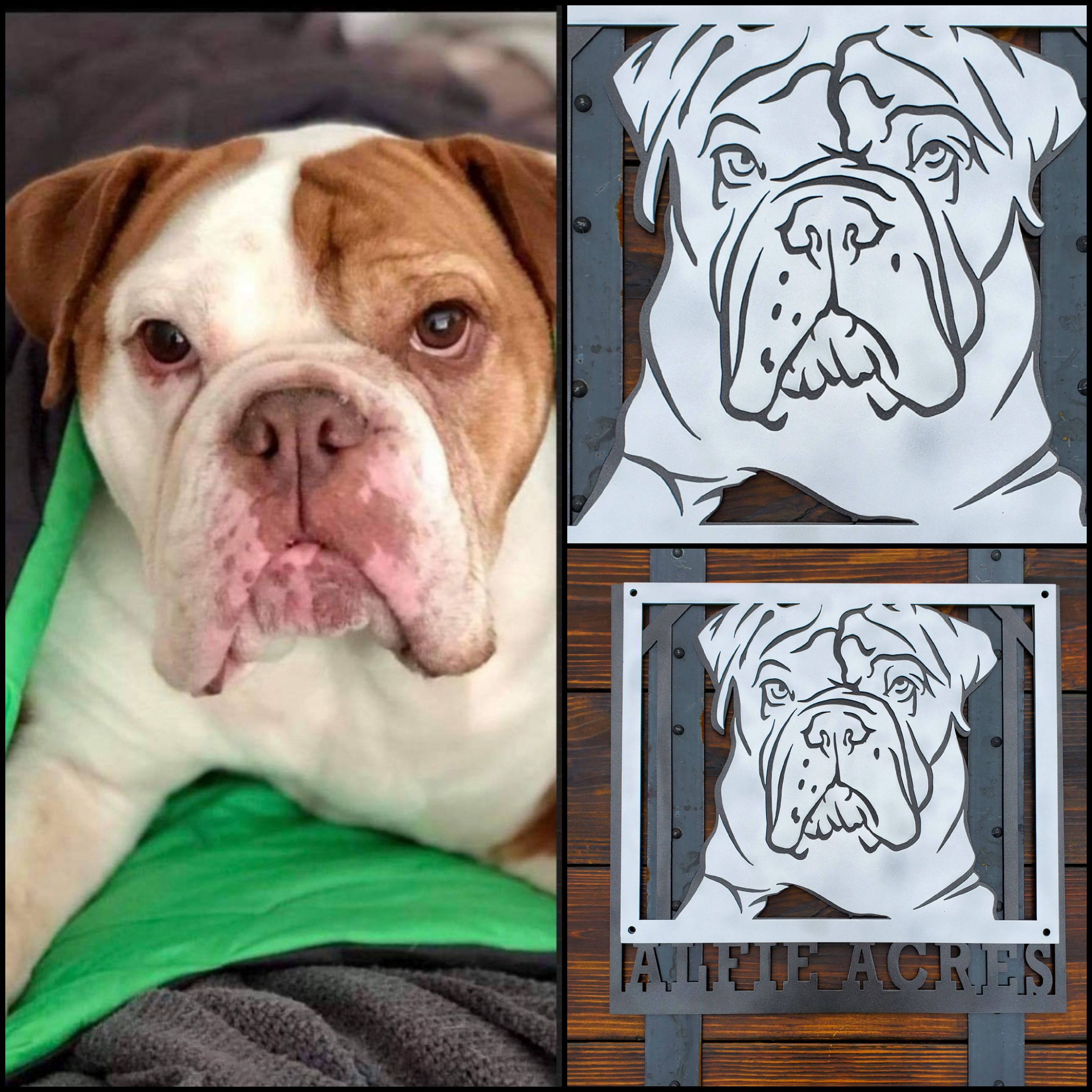 Custom dog metal art example by Elite Metalworking