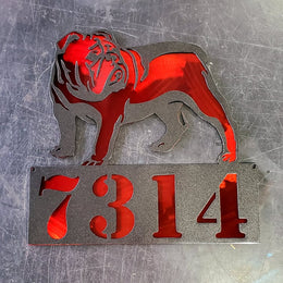 Bulldog Personalized Metal Sign
