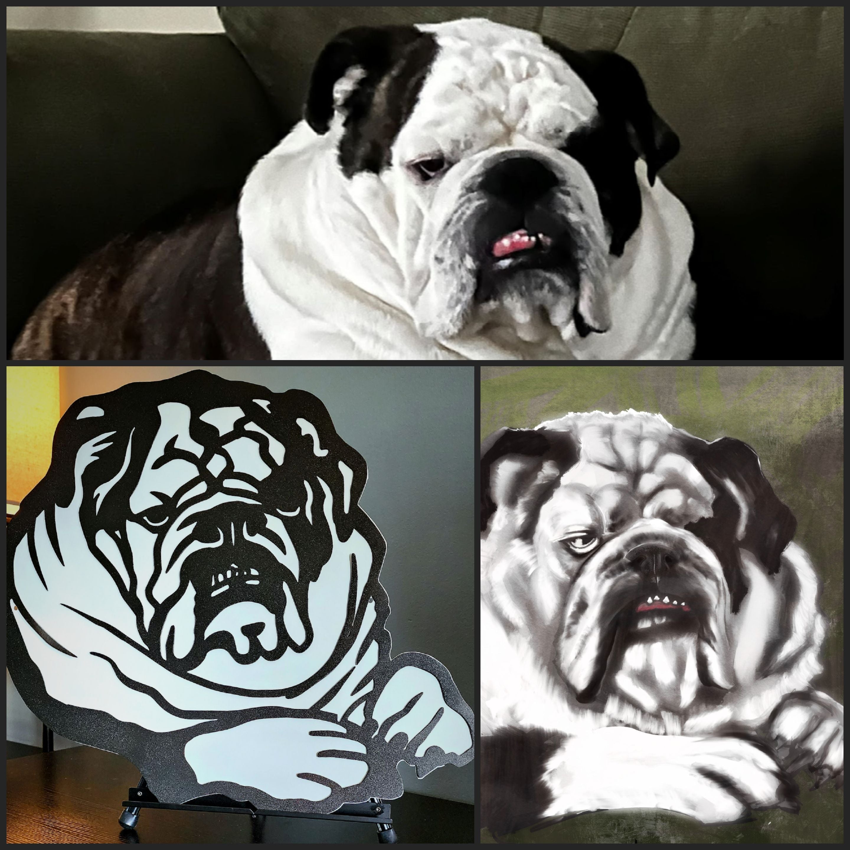 Custom dog metal art example by Elite Metalworking
