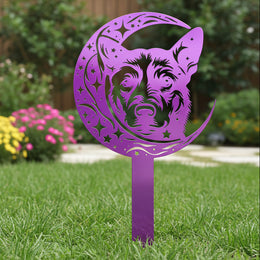 Australian Cattle Dog Moon Garden Stake