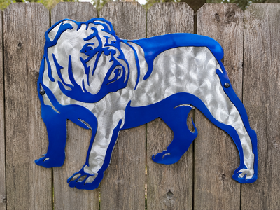 Bulldog metal wall art by Elite Metalworking