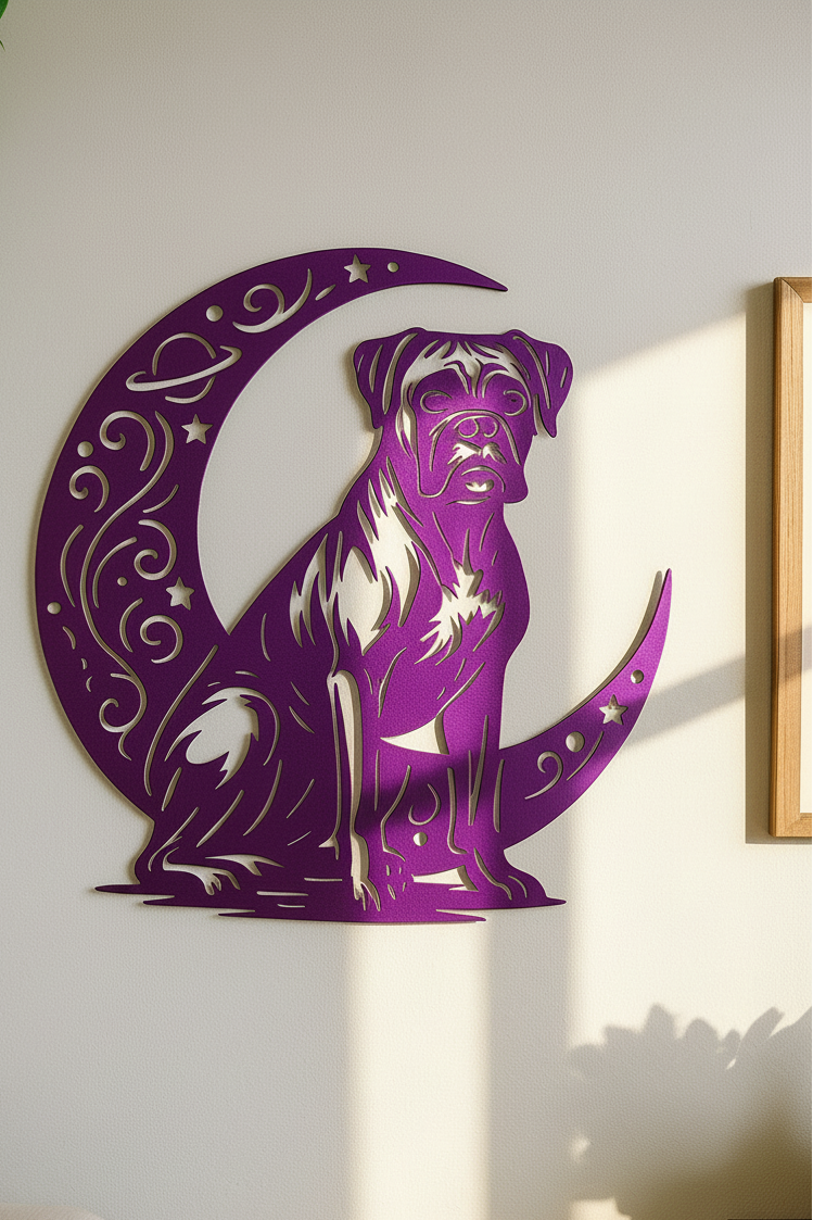 Boxer #7 "On The Moon" Metal Art