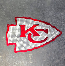 Powder coated sports team metal artwork by Elite Metalworking