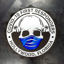 First responders skull memorial design by Elite Metalworking