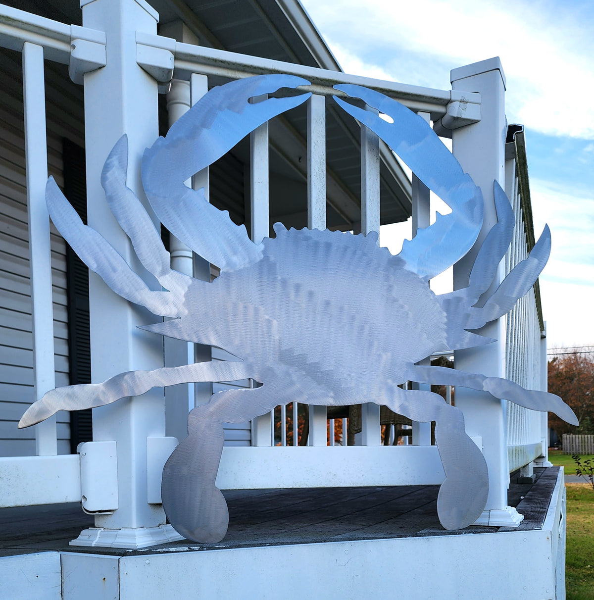 White crab silhouette by Elite Metalworking