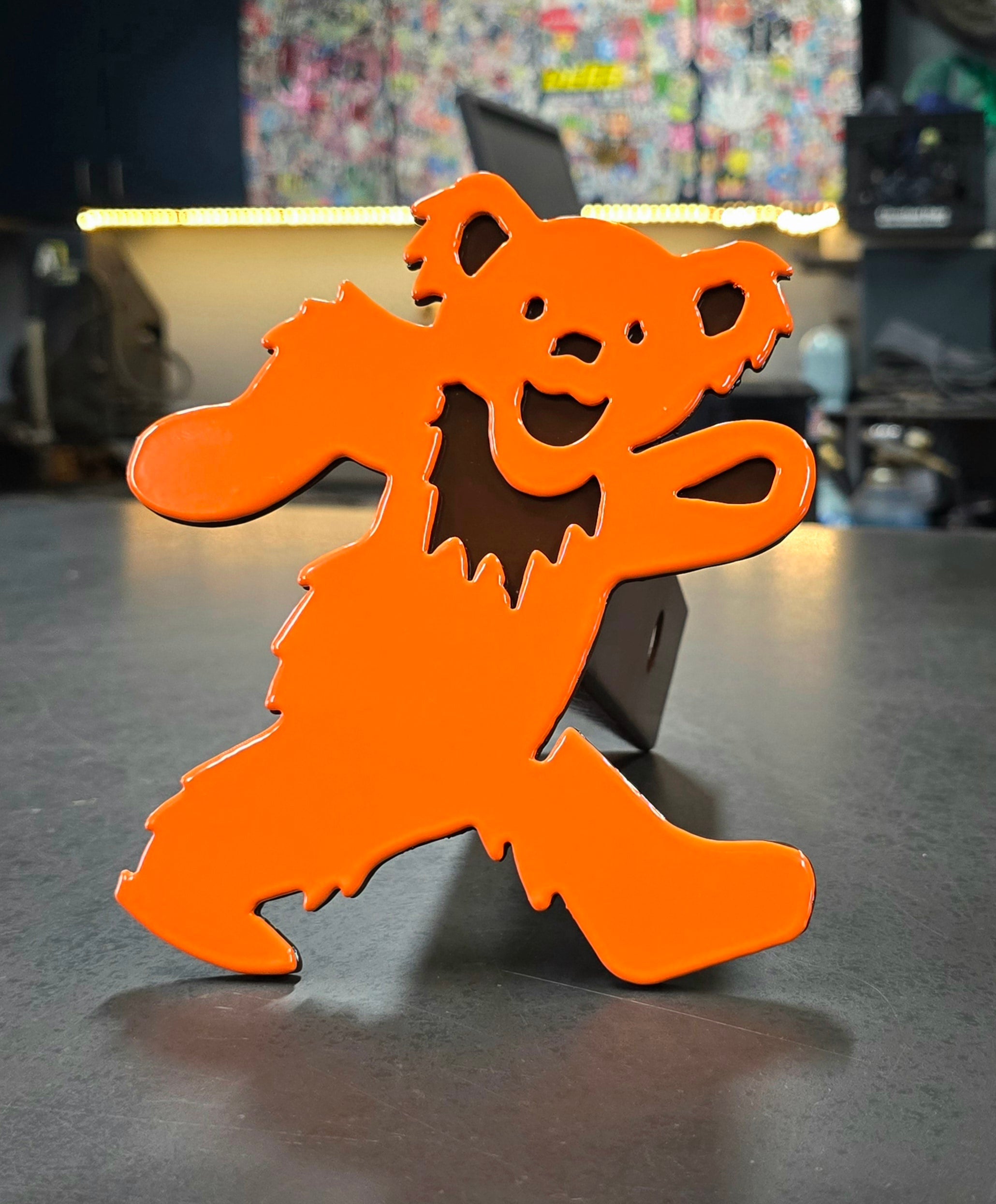 Dancing Bear Metal Hitch Cover