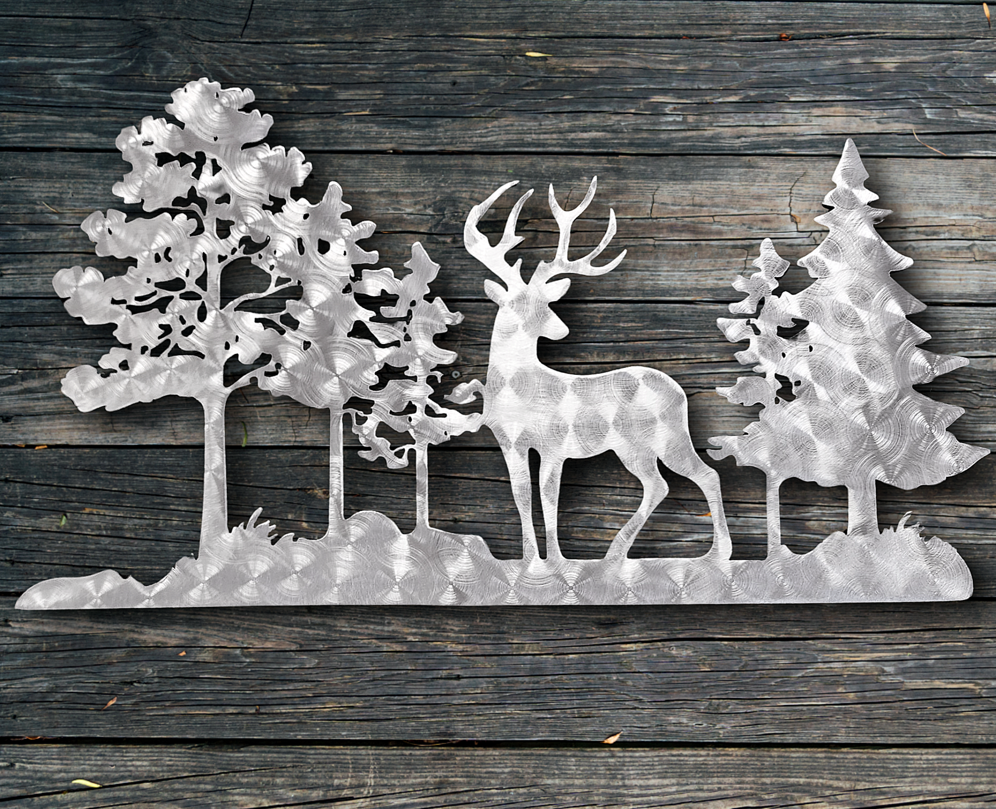 Deer Nature Scene Metal Art