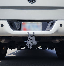 Doberman Pinscher Metal Hitch Cover
