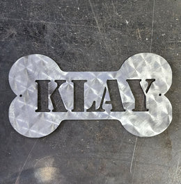 Dog Bone Personalized Metal Sign