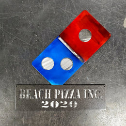 Beach Pizza domino artwork by Elite Metalworking