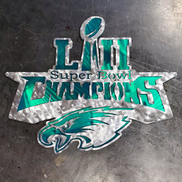 Green football championship artwork by Elite Metalworking