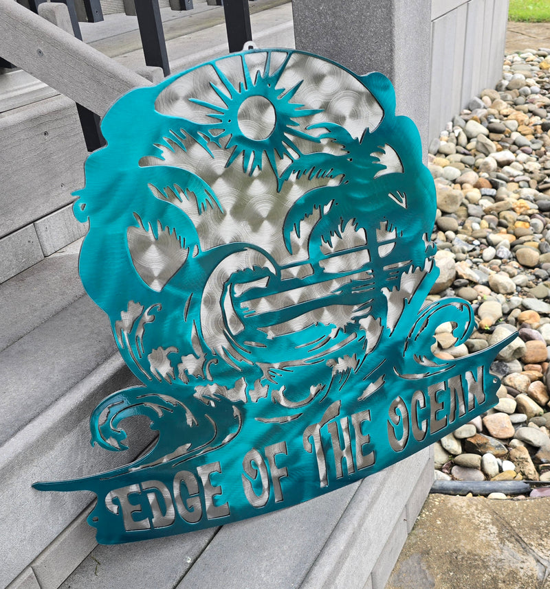 Stick Figure "Edge Of The Ocean" Metal Art