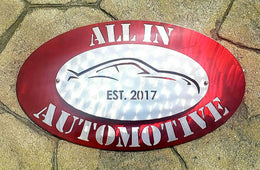 All In Automotive oval logo by Elite Metalworking