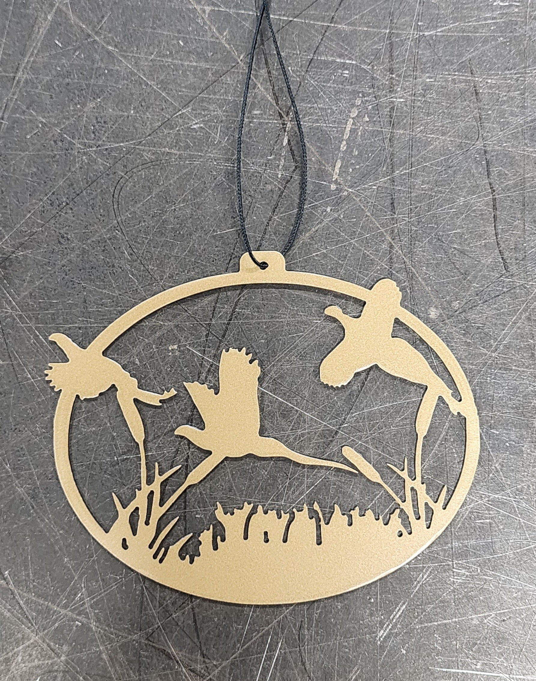Pheasants Flushing Ornament