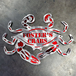 Blue Crab Personalized Metal Sign