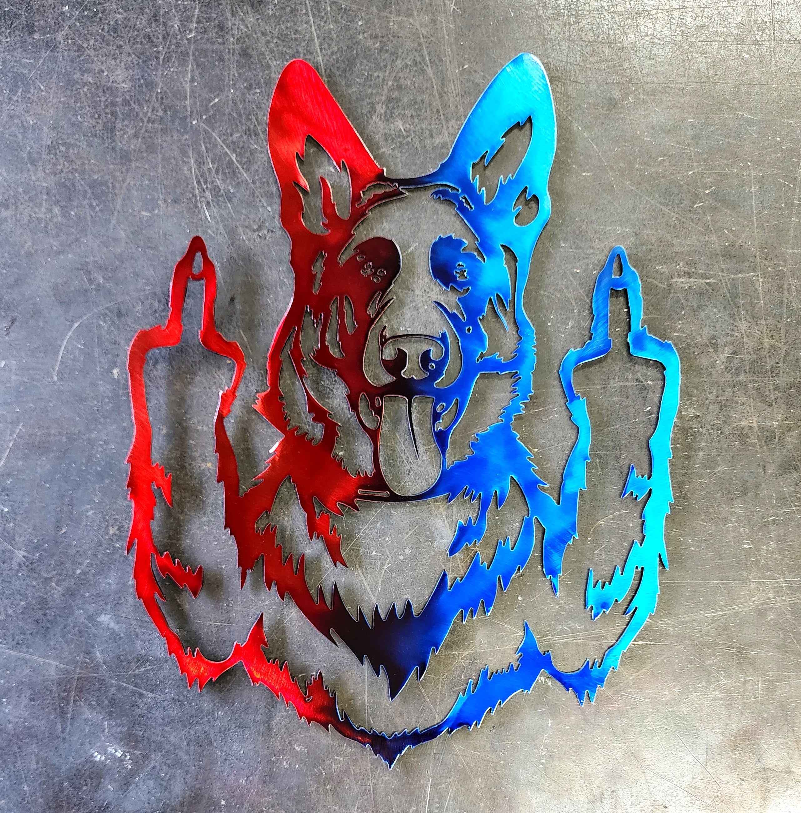 German Shepherd #3 Metal Art