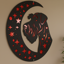 Kerry Blue Terrier "On The Moon" Metal Art