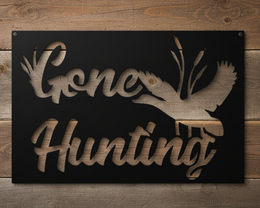 Duck Gone Hunting Metal Wall Art