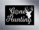 Gone Hunting Deer Metal Art