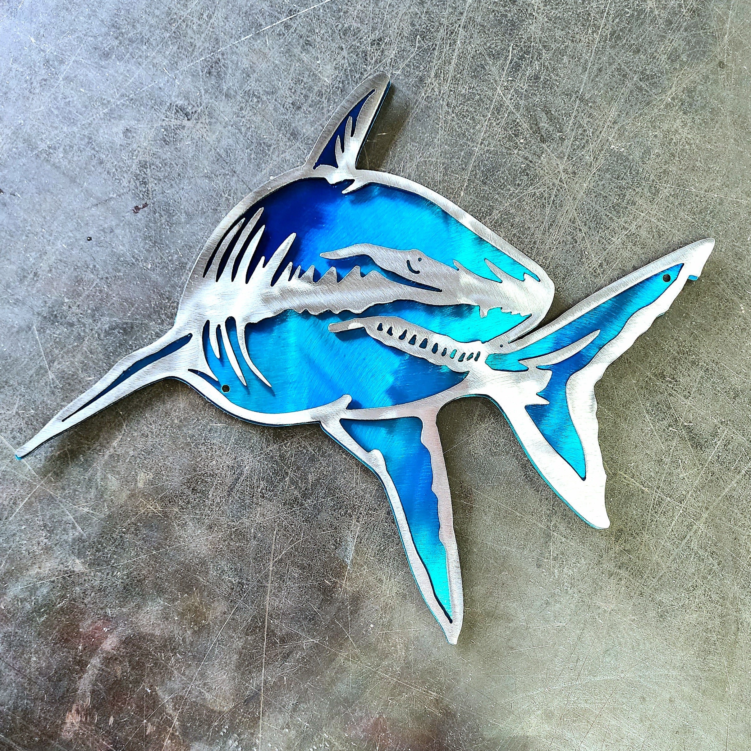 Tiger Shark Metal Art